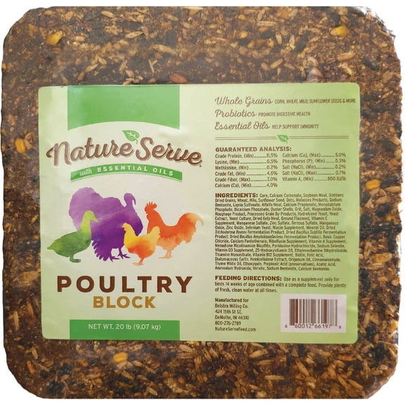 Belstra Milling NatureServe Poultry Supplement Block - Pack of 8