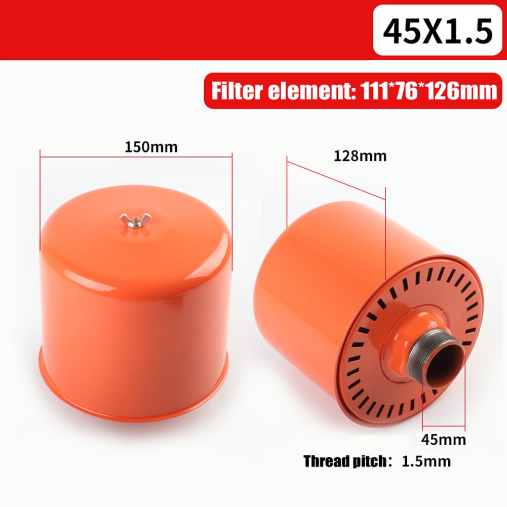 Belt Air Compressor Silencer Noise Muffler Intake Pump Iron Shell Four