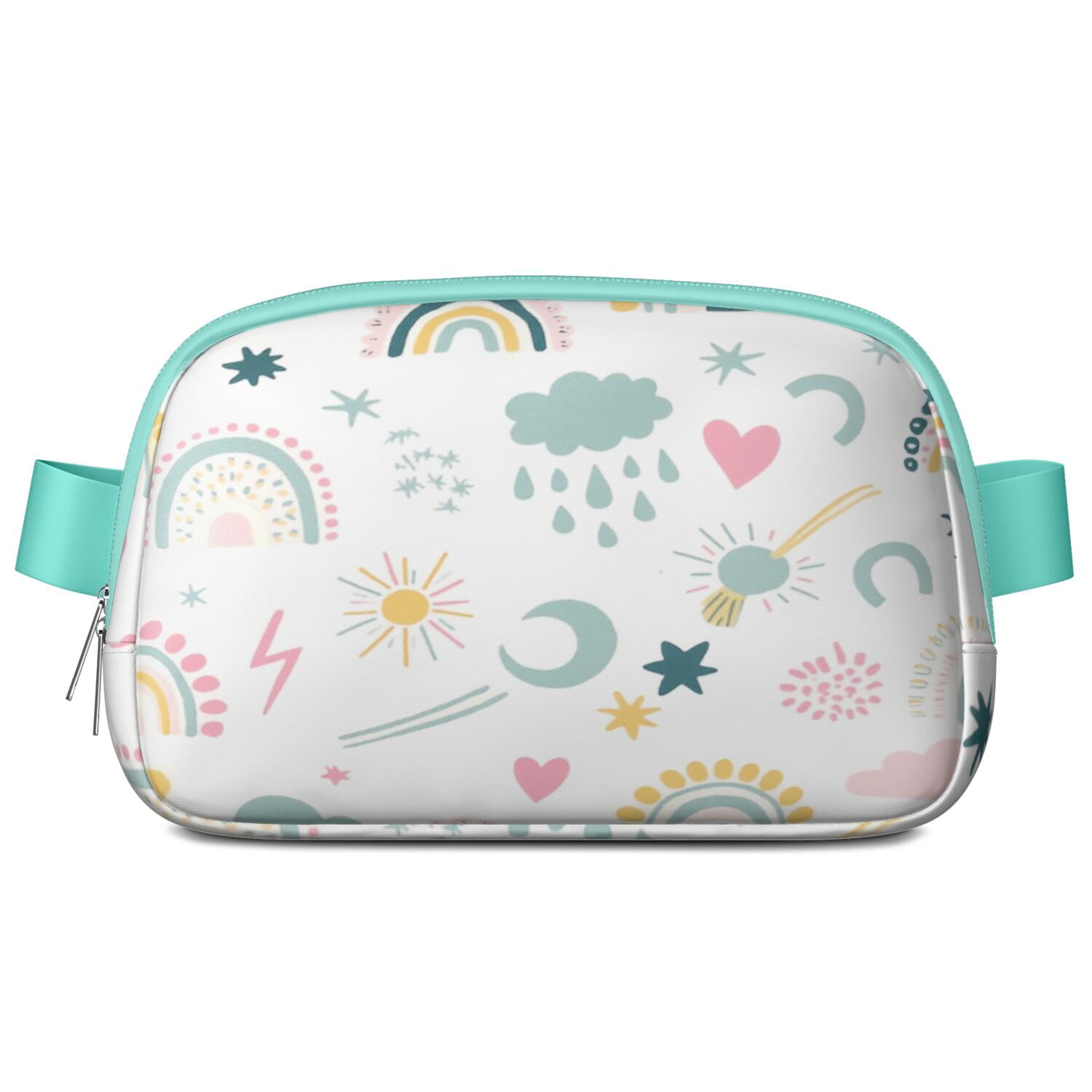 Belt Bag Fashion Adjustable Belt Bag for Travel Rainbow Cartoon HandsFree Running Belt for Jogging for Travel Daily Leisure