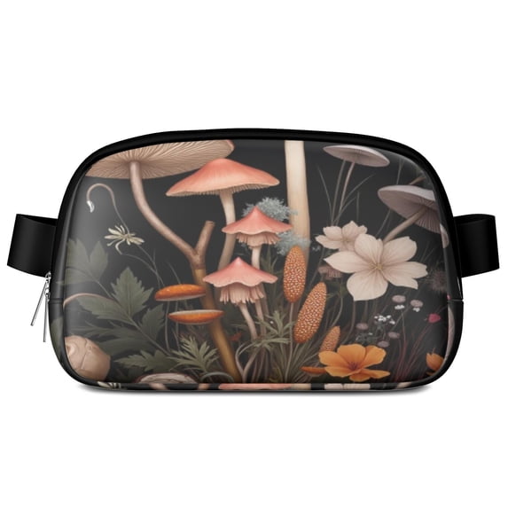 Belt Bag for Sports Enthusiasts Commuters HandsFree Running Belt for Jogging with Adjustable Strap for Outdoors Workout Traveling Mushroom Sporty Waist Pack