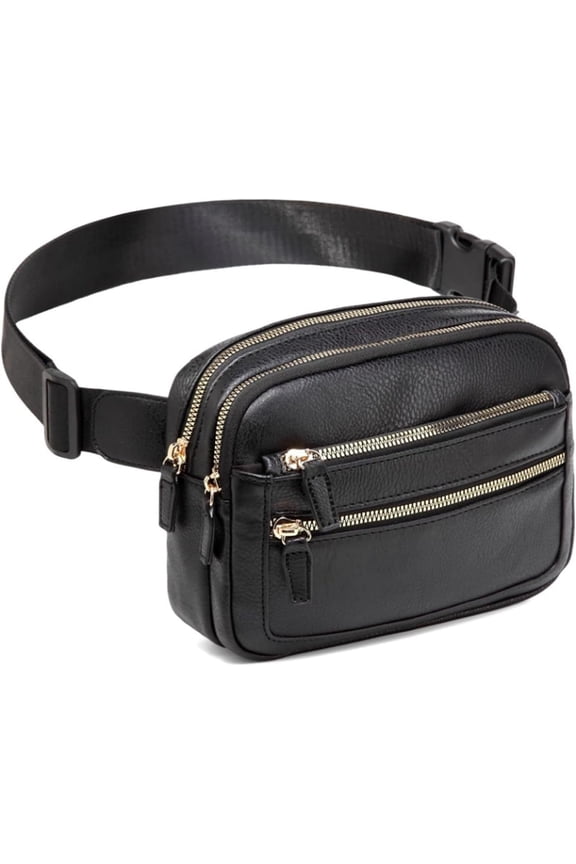 Belt Bag for Women Fanny Pack Crossbody with Adjustable Strap Fashion Leather Waist Packs