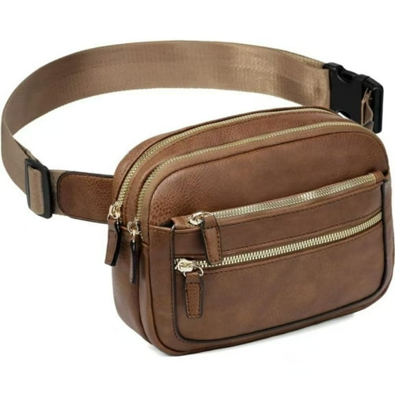 Belt Bag for Women Fanny Pack Crossbody with Adjustable Strap Fashion Leather Waist Packs