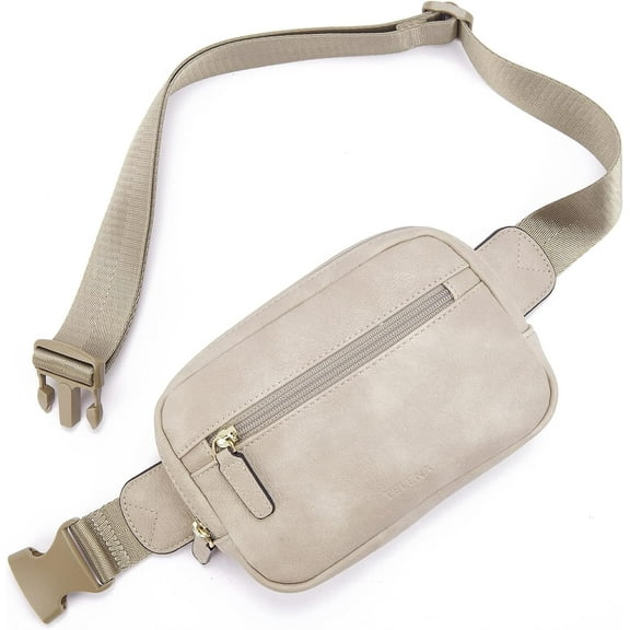 Belt Bag for Women PU Leather Fanny Pack Crossbody Bags for Women Waist Bag with Adjustable Strap, Brown