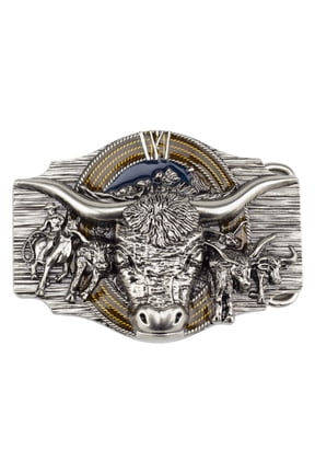 Belt Buckle Bull Head Alloy Longhorn Buckle Western Cowboy Buckle for Men Women