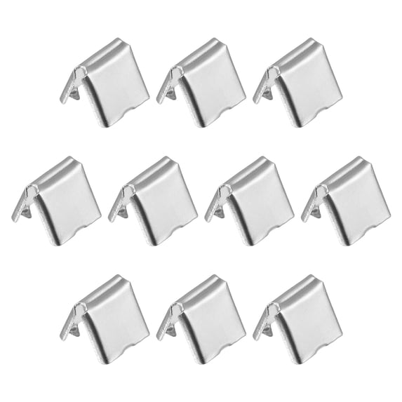 Belt Buckle End Tips, 6mm Ribbon Crimp Clasps for DIY Silver Tone 24Pack