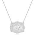 thumbnail image 1 of Belt Buckle Initial Letter Necklace For Women,14k Gold Plated With Embossed Charm Pendant Necklaces Dainty Sliver Western Personalized Gift Jewelry, 1 of 9