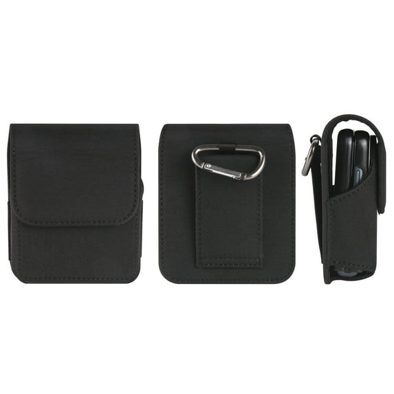 Belt Clip Case Men Waist Bag for Samsung Galaxy Z Flip6 Flip5 6 5 4 3 5G,Moto Razr 50 40 2024,Oppo Find N2 N3 Flip Holster Pouch (Black,For Moto Razr 2024)