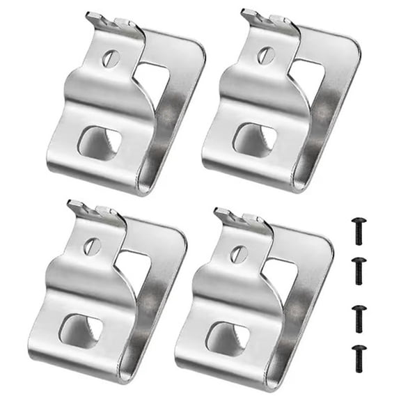 Belt Clips, 4Pcs Drill Tool Clips Hook Kit with Screws for N268241 for 20V Power Tools DCD980 DCD985 DCD980L2 DCD985L2,4 x Belt Clips,Silver