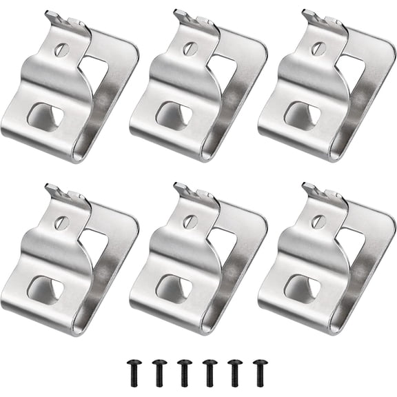 Belt Clips for Dewalt, 12pcs 304 Stainless Steel Drill Tool Clips Hook Kit with Screws for Dewalt N268241 Fit for 20V Power Tools for DCD980 DCD985 DCD980L2 DCD985L2