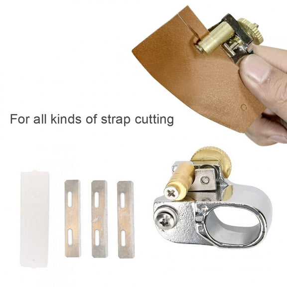 Belt Cutter Leather Hand Cutting DIY Craft Tool with 3 Blades Leathercraft Accessories