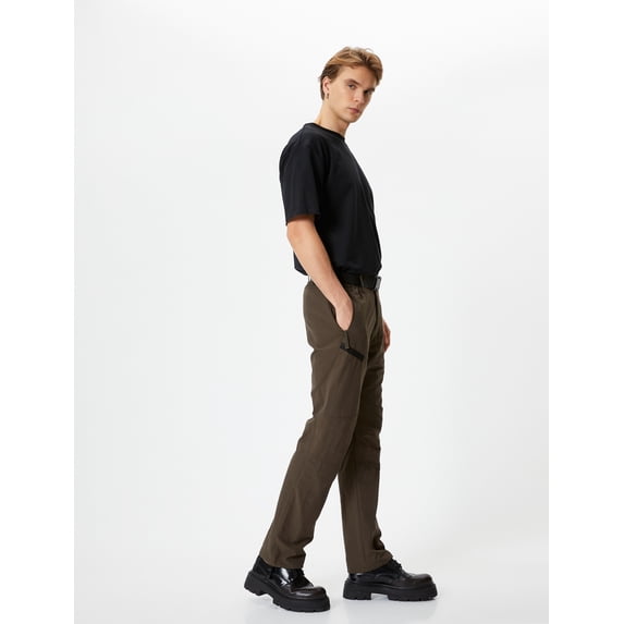 Belt Detail Parachute Trousers