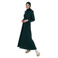 thumbnail image 1 of Belt Detailed Modest Dress Emerald Green, 1 of 5