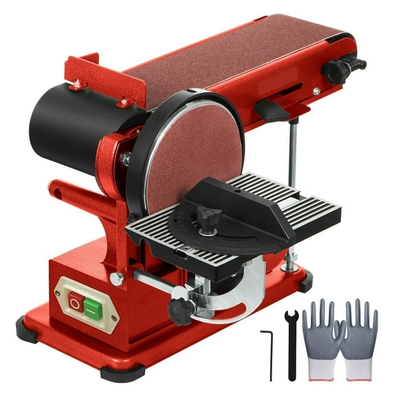 Belt Disc Sander 4x36inch and 6inch Disc, Benchtop Disc Belt Sander 375W Powerful Bench Sander For Woodworking ,Easy to Use