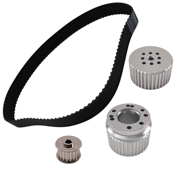 Belt Drive Conversion Kit for Chevrolet Big Block 396 427 454 Engine, Gilmer Pulley System Replacement, Includes Crankshaft, Water Pump, Alternator Pulley and Belt, SKU 97453861