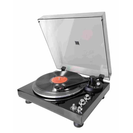Belt Drive Turntable for Vinyl Record Player,Work with Bluetooth Speakers or Act Moving Magnetic Cartridge and Lift-Lever, Home Audio for Music Lovers