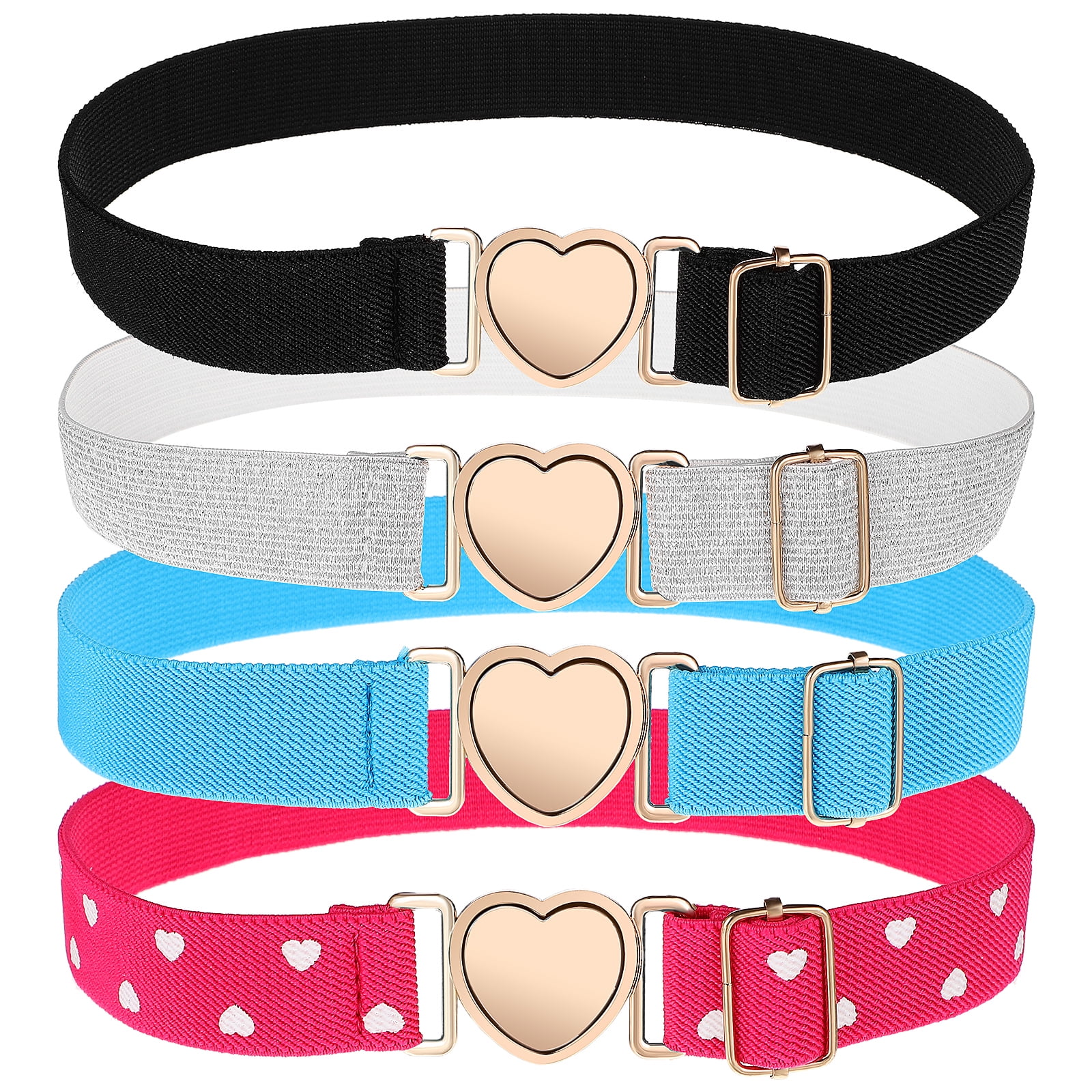 Belt Elastic Girls Kids Toddler Belts Girl Waist Decorative Heart