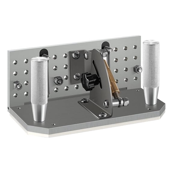 Belt Grinder Knife Jig, 7.75 Inch Sharpening Guide 85-115 Degree Adjustable Angle, Dual Handle Knife Making Angle Grind Jig for Belt Sander