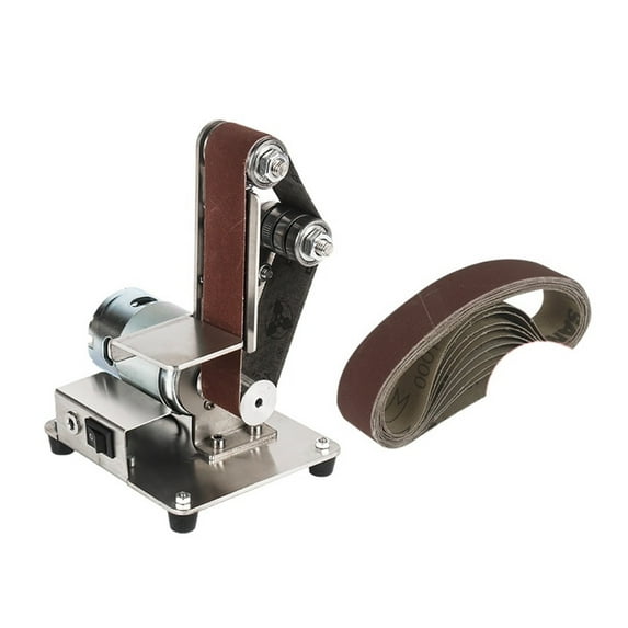 Belt Grinding Machine Small DIY Polishing Machine Multifunctional Sanding Belt Machine Table Belt Sander Cutter Edges Sharpener ,Low Vibration