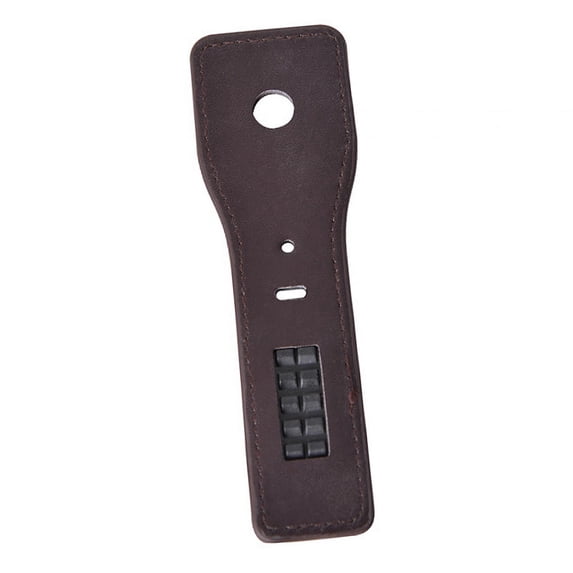 Belt Hanger Simple PU Leather Hanging Mens Belt Holder for Hotel Stores Home Brown