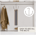 thumbnail image 1 of Belt Hangers, Belt Rack Black Closet Accessories Organizers, Closet Organizer Hook Rack for Belt, Ties, Scarves, Camisoles, Hats, Bras, Shoes, 1 of 5