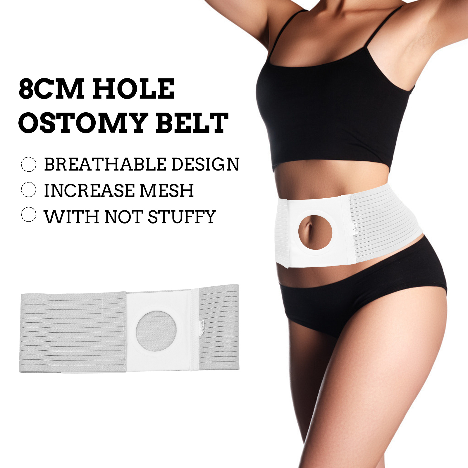 Belt Ostomy Stoma Bag Abdominal Hernia Support Colostomy Waist