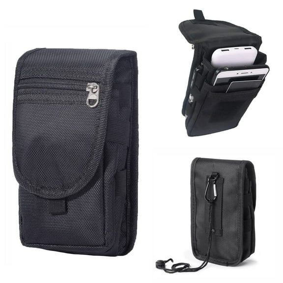 Belt Phone Pouch, Nylon Phone Holster, Multi-Purpose Cell Phone Case, Smartphone Holder for Work, Hiking, Camping, Barbecue, Rescue