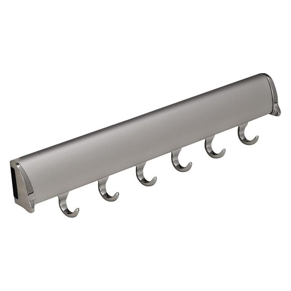 Belt Rack 6 Hook - Aluminum Belt Organizer for Men & Women - Closet Accessories - Synergy Collection - 13 7/8" Length - Matt Finish