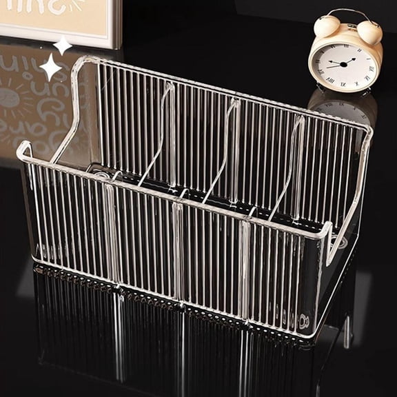 Belt Storage Box Organizer - 9.84 x 5.12 x 4.21 Inch Clear Container for Ties Scarves Accessories, Stackable Drawer for Closet Wardrobe