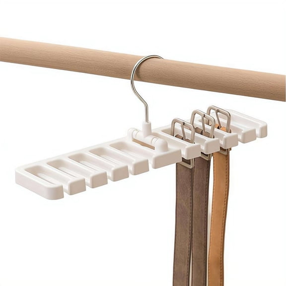 Belt Storage Rack, Multifunctional Hanger Organizer for Belts Ties Scarves Bow Ties and Silk Scarves, Wall Mount Hook Holder 12 x 2.95 in