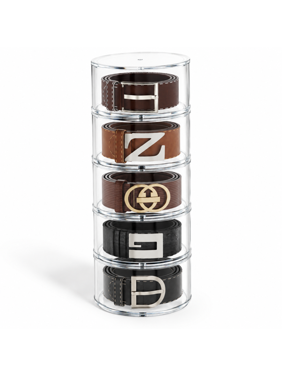 Belt Stororganizer For Closet 3-layer Stackable Box