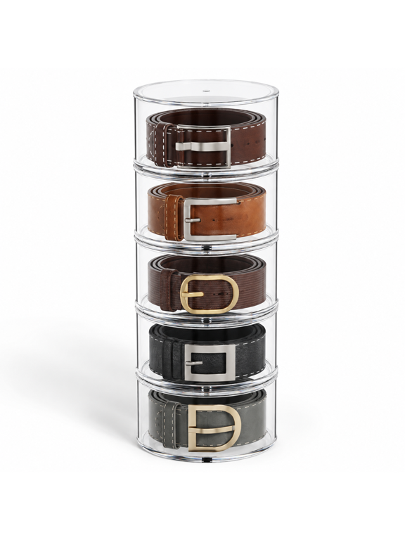 Belt Stororganizer For Closet 4-layer Stackable Box