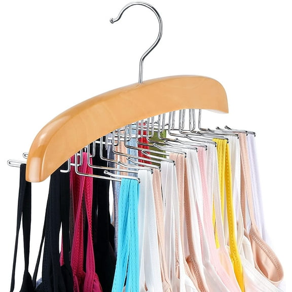 Belt Tie Rack Hanger Removable Metal Hanger with Hooks Shawls Belt Towels Holder Organizer Storage Rack Space Saving, 24 Hooks
