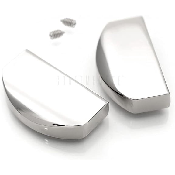 CRAFTME STUDIO 7/8 Inch Belt Tip with Screw Zipper Tip Webbing Strap End Caps for DIY Sewing and Craft, 4 Pack (Silver) SC19