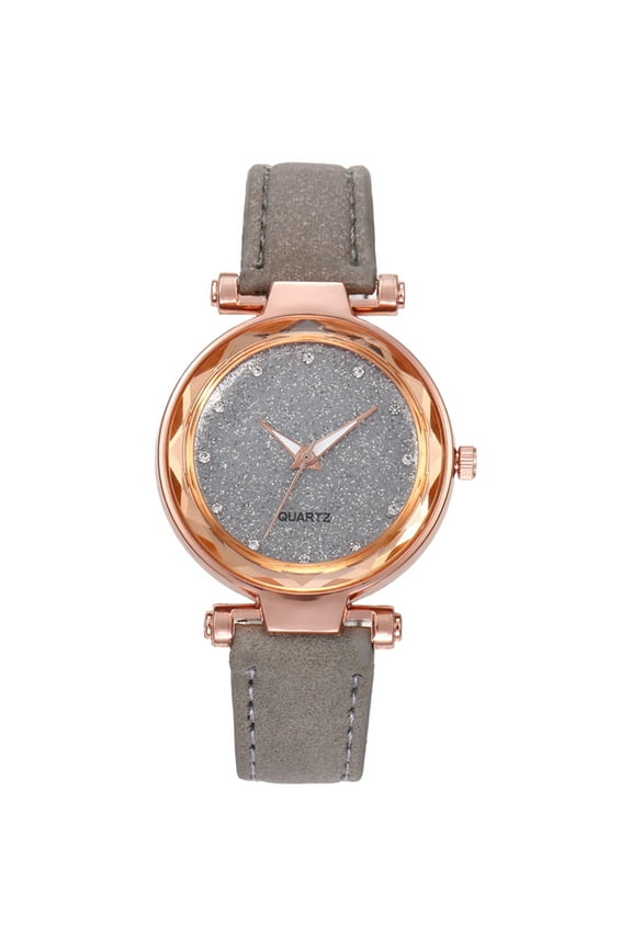 Belt Watch Starry-Sky Face Frosted Ladies Timepiece for Women Elegant Accessory