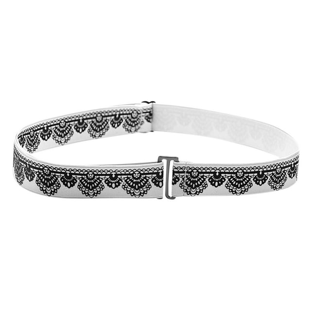 Belt Women Invisible Belt Elastic Stretch Waist Belt with Flat Buckle