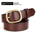 thumbnail image 1 of Belt Women's Head Layer Pure Cowhide Premium Versatile Casual Jeans Belt Stylish Simple Pin Buckle Belt Women, 1 of 6
