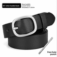 thumbnail image 1 of Belt Women's Head Layer Pure Cowhide Premium Versatile Casual Jeans Belt Stylish Simple Pin Buckle Belt Women, 1 of 5