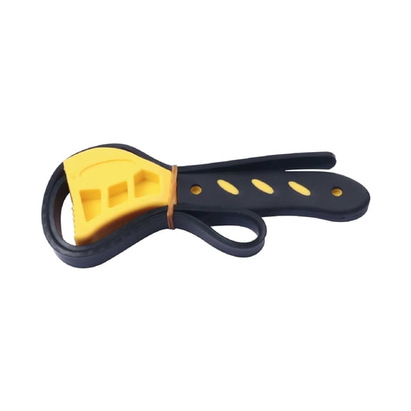 Belt Wrench, Multi-Functional Adjustable Bottle Opener Tool, Non-Slip Rubber Grip Automotive Repair Universal Wrench for DIY Plumbing, Yellow