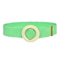 thumbnail image 1 of Belt for Women Solid Woven Elastic Casual Summer Stretch Skinny With Wooden Buckle Belts, 1 of 2