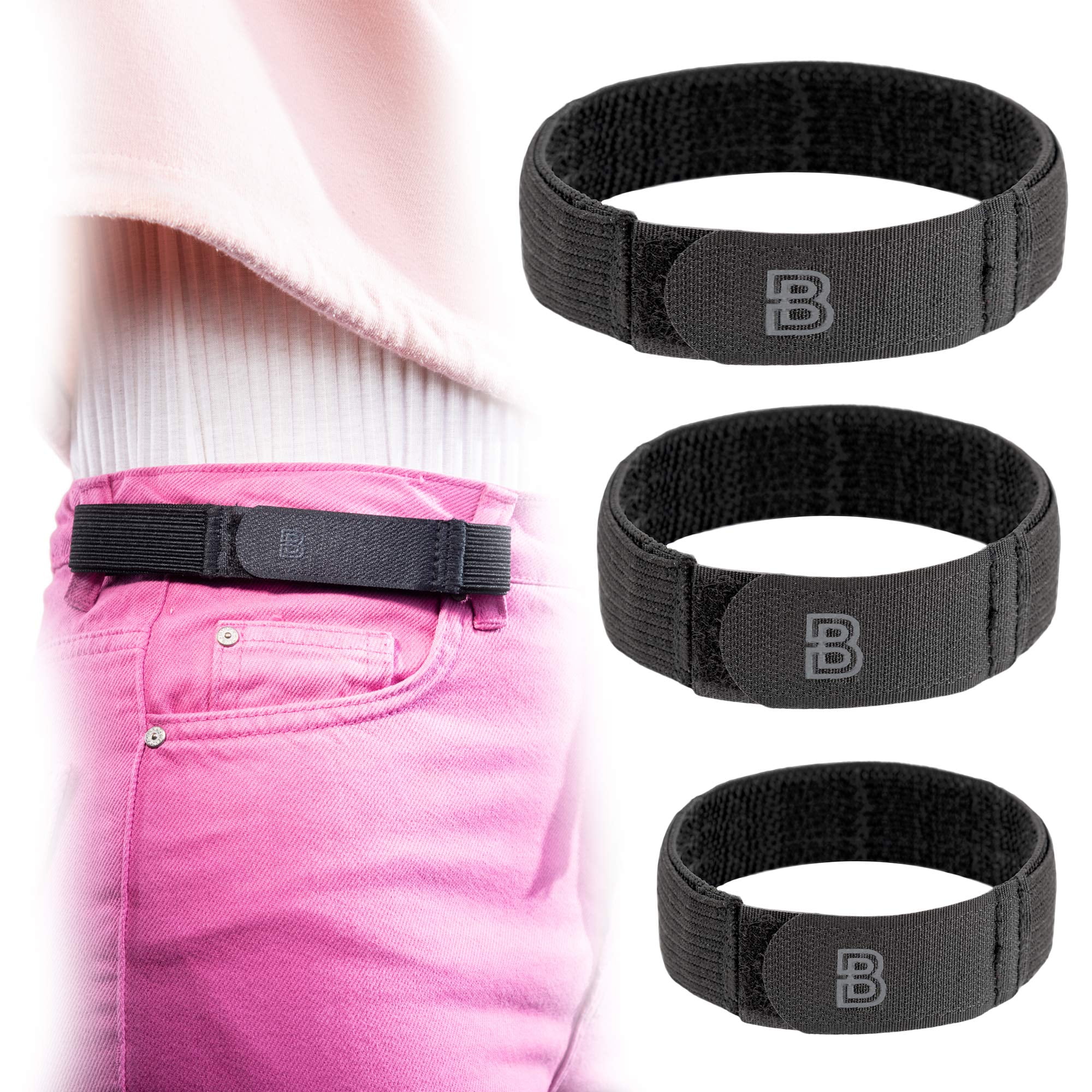 BeltBro Snap No Buckle Elastic Belt for Men and Women — Fits all