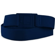 Beltaway Adjustable Elastic Belt for Women with Flat Belt Buckle, Denim