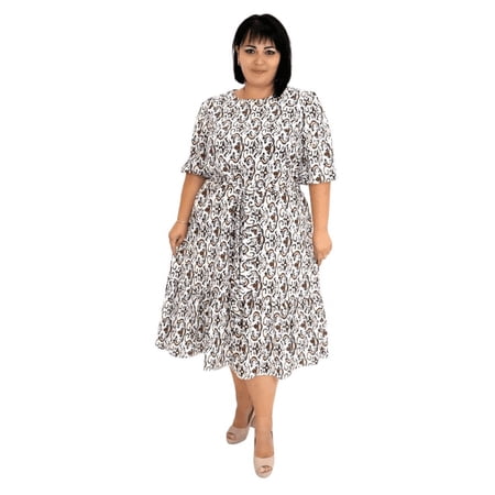 Belted Chiffon Fringed Swing Dress