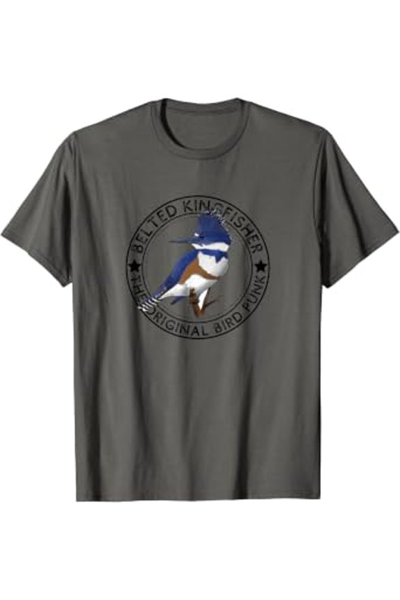 Belted Kingfisher The Original Bird Punk T-Shirt