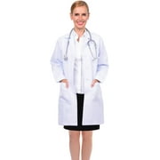 Magnus Care Professional Lab Coat Belted 36” Long Coat for Doctors & Nurse Students, Large