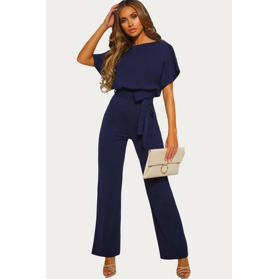 Belted Wide Leg Jumpsuit