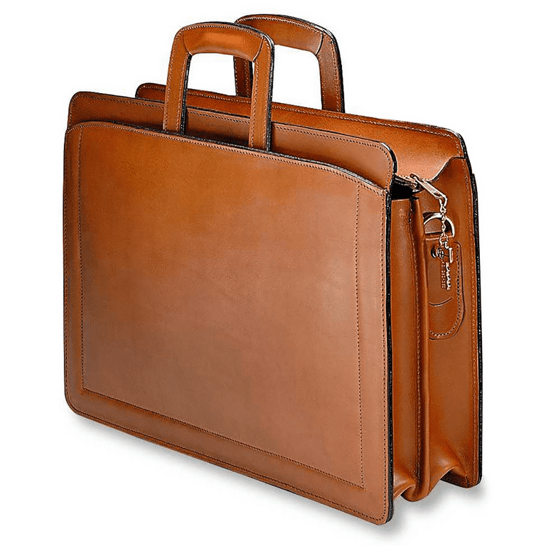 Belting Double Gusset Top Zip Leather Briefcase Walmart