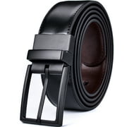 Beltox Fine Mens Dress Belt Leather Reversible 1.34 Wide Rotated Buckle Gift Box