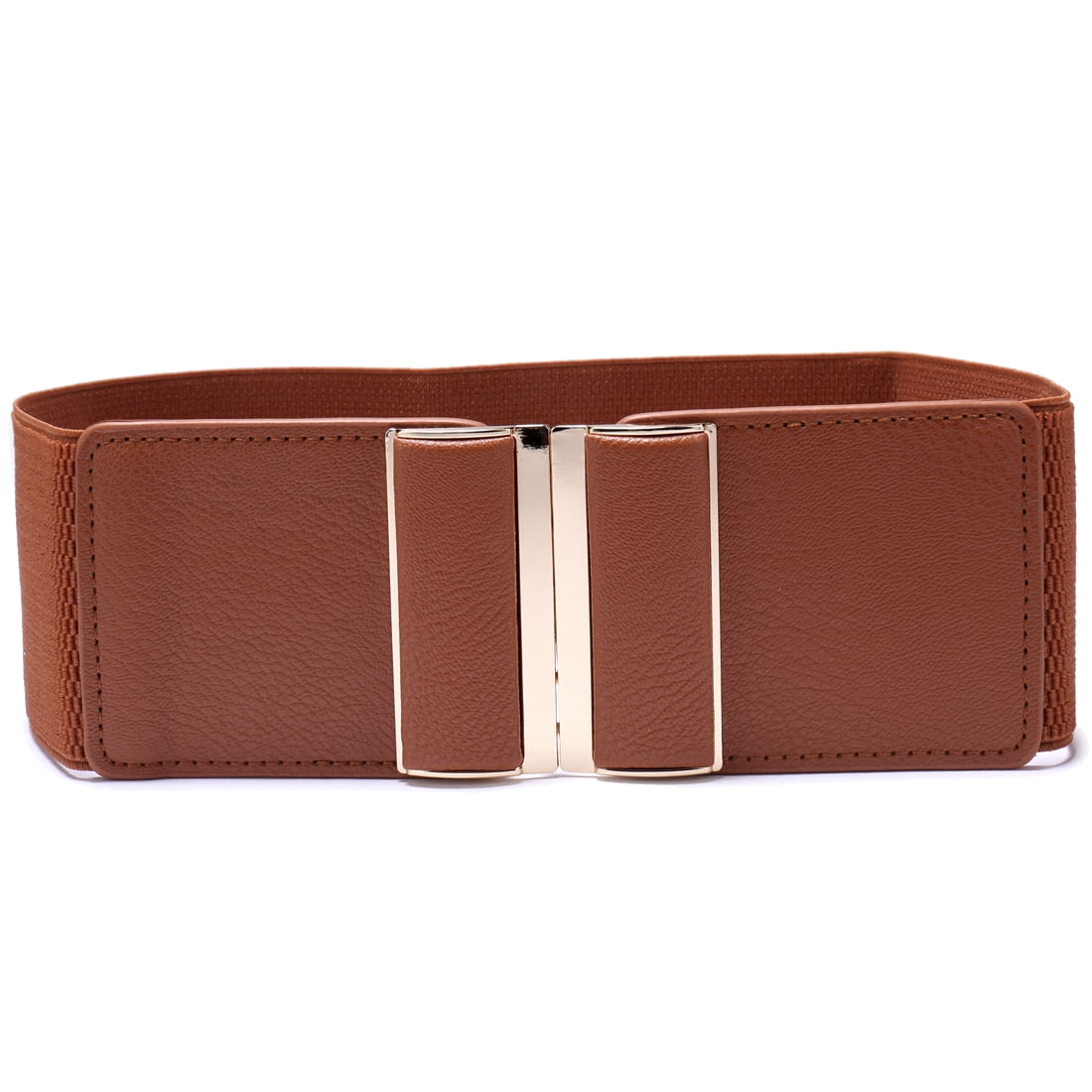 Women\'s Wide Stretchy Belt 3 Inch khaki Wide Stretchy Vintage Waist Belt with Metal Buckle Womens  main image 2