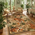 thumbnail image 1 of Beltran 4x6 Washable Tiger Area Rug – Vintage Safari Non Slip Carpet, Boho Camel Print Rug for Living Room Bedroom Kitchen, Easy Clean, 1 of 6