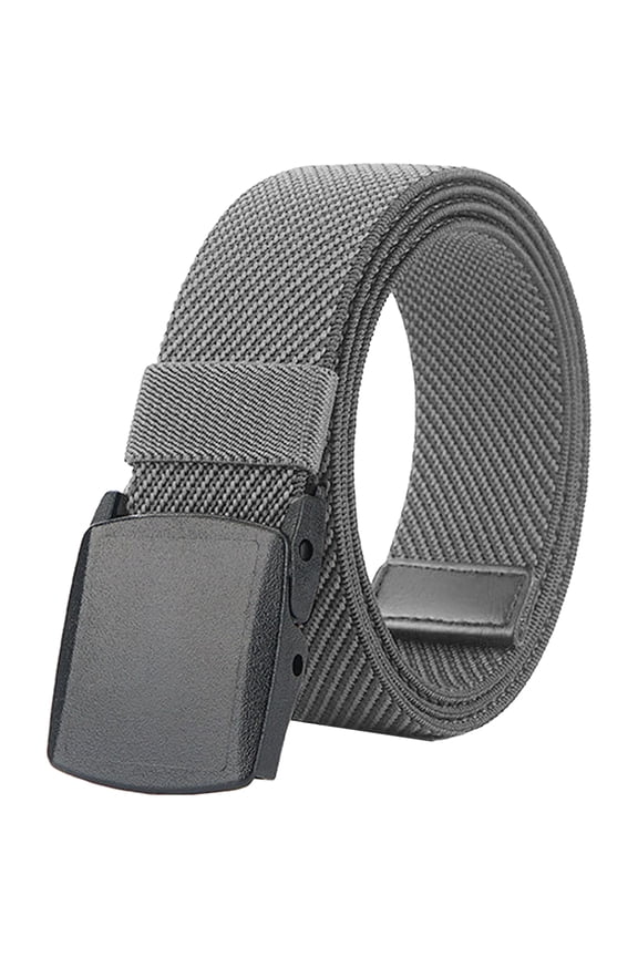Belts Elastic Stretch Mens,Breathable Web Belt for Men Women with No Metal Plastic Buckle for Work(Gray)